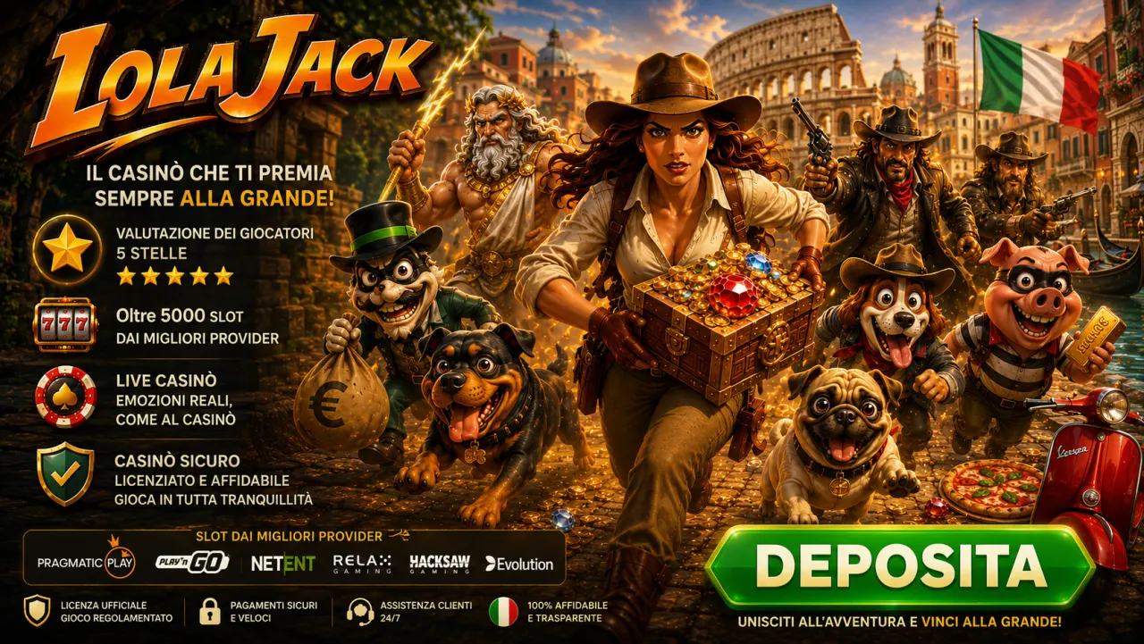 LolaJack Casino — bonus di benvenuto 150% fino a €2.500 + 100 giri gratuiti